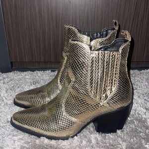 Shu Shop Gold booties !!